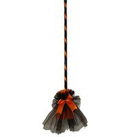 Halloween Witch Broom Orange and Black