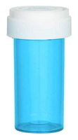 13 Dram, Empty BPA-Free Cylinder Vials with Reversible Child Resistant Caps (Pack of 24) (Blue)