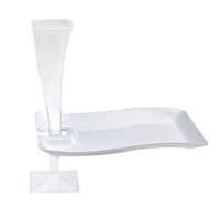 Wavetrends Rectangle Cocktail Plate (Pack of 120) Color: White