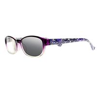 Transition Photochromic 3 Color Gradient Artist Reading Glasses UV400 Protect Sunglasses (Purple, 4.0)