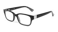 Foster Grant Roxanna Women's Reading Glasses Gloss Black Silver +2.00
