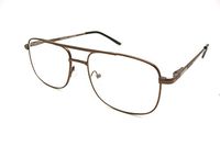 ColorViper Multifocal Progressive Computer Lens Multiple Strengths in 1 Reader Allow Switch Free Multitasking (2934 basic square metal shiny brown Spring Hinge, 2.00)