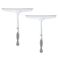 TOPBATHY 2pcs Bathroom Squeegee for Shower,Glass Doors,Floors,Mirrors,with Silicone Skid Resistance Handle