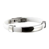 POWER IONICS New Titanium Ionic Magnetic Bracelet Band 2000ion/cm3,Adjustable,Fit for Size 6"-8" 5 Colors (White)