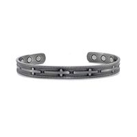 Accents Kingdom Magnetic Copper Therapy Healing Golf Cuff Bangle Bracelet, Cross