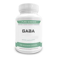 Pure Science GABA Supplement 750mg (Gamma-Aminobutyric Acid) - Promotes Calm Mind, Improves Mood & Sense of Wellness, Improves Mental Focus & Quality of Sleep - 100 Vegetarian Capsules of GABA Powder