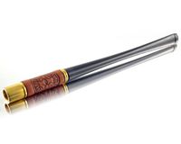 5.9''/150mm New lady's leather-metal regular cigarette holder, Audrey Hepburn