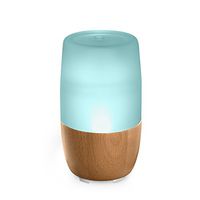 Ellia, Reflect Ultrasonic Essential Oil Diffuser, Blue, Glass & Wood | 150mL Remote Humidifying Diffuser, Color-Changing Light & Mood Sounds | 7 Hours Continuous Runtime | 3 Oil Samples