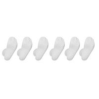 Noble Health Care Diabetic Non Skid Hospital Slipper Socks 6 Pack (10-13, White)