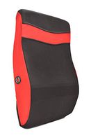 Back Massaging Vibrating Pillow - Back Therapy Massager Lumbar Posture Support Cushion 2 Massage Modes Relax Muscles - Use in Home Office Travel Car and More (Red)