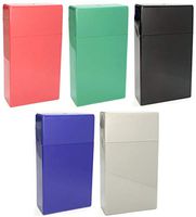 Eclipse Shiny Green & Black Plastic Crushproof Cigarette Case, 4ct, 100s, 3115S