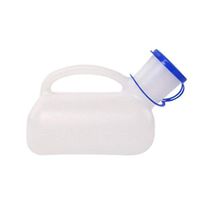 LSY@ Urinal Pot, White 1000ml Portable Urinal Thicken for Men Chamber Pot Household Small Capacity with Lid Chamber Pot Bed Baby Urine Urine Collector Suitable for Hospital Home Camper Travel