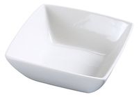 Yanco FU-005 Fuji 5.5" Square Bowl, 14 oz Capacity, Porcelain, Bone White, Pack of 36