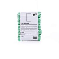 Alician 5Rolls 100Pcs Trash Bags Kitchen Disposable Bags Thicken Garbage Bags Rolls Sundries Bags Dust Holder Green