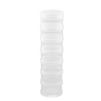 uxcell Family Cylindrical 7 Compartments Medicine Pill Organizer Dispenser Box Clear