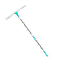 THBEIBEI Aluminum All-Purpose Squeegee Telescopic Rod Hangable Adjustable Length 80cm-140cm For Floor Mirror Car Window Glass Cleaner Green (Size : 35cm)