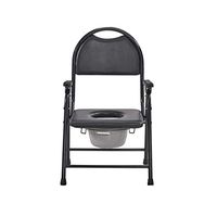 Bath Stool Toilet Seat Old Man Bath Chair Portable Toilet Chair Pregnant Woman Adult Household Folding Toilet Bath Disabled (Color : Black, Size : A)