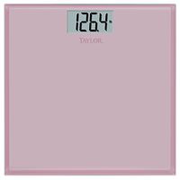 Taylor Glass Digital Bath Scale, Pink with Pink Border