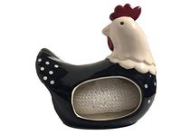 Ceramic Sponge/Scrubbie Holder (Black Chicken)