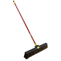 Quickie Bulldozer 24-Inch Rough Surface Palmyra Push Broom (00636), 1-Pack, Red