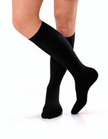 JOBST forMen Knee High 15-20 mmHg Compression Socks, Closed Toe, Large Tall, Black
