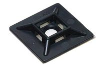 1/2" Kable Kontrol Adhesive Backed Zip Tie Mounts, Square, (100PK) (1/2" Use for 18lb Cable Ties, Black)