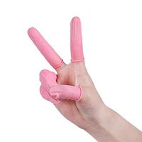 Ffzhushengmy 800 PCS Disposable Latex Finger Cots Rubber Fingertips Protective Finger Gloves Art Latex Tissue Finger CotArthritis (Color : Pink)