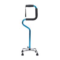HXZXH Canes Adjustable Walking Canes Quad Cane for Men and Women Lightweight Stable Self Standing Walking Stick Versatile Stabilizing Hand Crutch T Handle Fashionable Blue