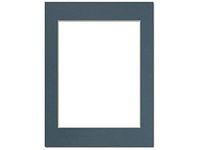 PA Framing, Photo Mat Board, 12 x 16 inches Frame for 9 x 12 inches Photo Art Size - Cream Core/Antique Blue