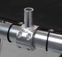 Universal 1" Rail Mount Marine Boat Folding Antenna Mount Bracket