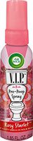 Air Wick V.I.P. Pre-Poop Toilet Spray, Up to 100 uses, Contains Essential Oils, Rosy Starlet Scent, Travel size, 1.85 oz, Holiday Gifts, White Elephant gifts, Stocking Stuffers