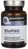 Quality of Life VitaPQQ Pyrroloquinoline Quinone 20mg (30 Vegetarian Capsules) by Quality Of Life
