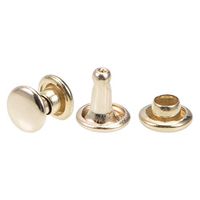 uxcell 20 Sets Double Cap Rivets Round Head Rivet Fasteners for DIY Leather Craft Decorations 6mm 7mm