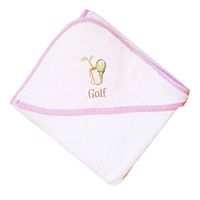 Golf Boys-Girls Cotton Baby Hooded Towel - Pink, One Size