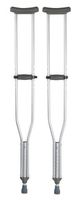 McKesson Push-Button Aluminum Crutches with Euro-Style Clip - 52.5 to 60.5 Inch Height - 300 lbs. Weight Capacity - 8 Pair/Case - 43283880