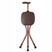 DSHUJC Crutch Chair Five-Speed Adjustable with LED Light Massage Sitting Board Triangular Support Design Designed for The Elderly