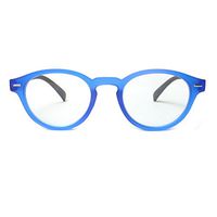 Huicai Unisex Retro Round Frame Reading Spring Hinge Large Readers with case