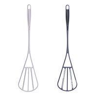 2PCS Multi-Purpose Carpet and Quilt Beater Plastic Long Handle dust Cleaning Beat Tool for Home Cleaning,Gray, White