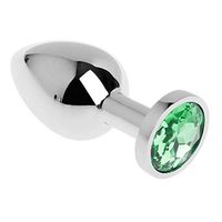 WENWING Stainless Steel Metal Crystal Round Smooth Amal Plug for Couples Shower Enema Six Toys Small Size