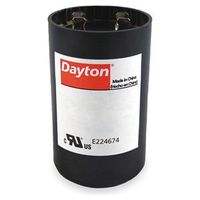 Dayton Round Motor Start Capacitor, 270-324 Microfarad Rating, 165VAC Voltage - 2MEP9