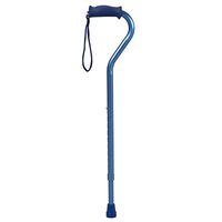 PCP Offset Walking Cane, Height Adjustable, Senior Living Mobility Aid, Increased Stability and Support, Molded Grip
