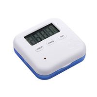 Artibetter Pill Organizer with Alarm Reminder 4 compartments Digital Alarm Clock Pill case Planner for medications Supplements and Vitamins (Blue)