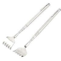 2 Pieces 51cm Long 5 Sections Stainless Steel Telescopic Back Scrather
