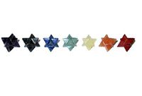 Jet Lot of 7 Chakra Star Merkaba Sacred Geometry Free Booklet Jet International Crystal Therapy.