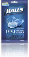 Special pack of 6 HALLS COUGH DROP TRIPLE SOOTHING ACTION MENTHO-LYPTUS 30 per bag