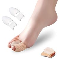 Kalevel® 4pcs Toe Separators for Bunions Gel Toe Separators Large Gel Toe Sleeve for Big Toe Hammer Toes Sore Corns Gel Toe Protector Spacers Pads