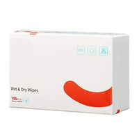 TOPBATHY 100 Sheets Facial Cotton Tissue Disposable Face Towel Non-Wovens Dry Cleansing Cloth Wipes for First Aid Wound Baby Home Daily Use