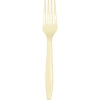 Club Pack of 600 Elegant Ivory Premium Heavy-Duty Plastic Party Forks