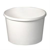 SOLO H4085-2050 Flexstyle Double Poly Paper Containers, 8 oz, White, 25/Pack - 500 containers per case, 25 per tube.