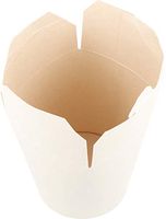 BioHeroes Noodle Box Round Base 32 Ounce | Disposable Takeaway Food Packaging Box, Perfect To Serve Noodle, Pasta Or Rice Dishes, Pack Of 50